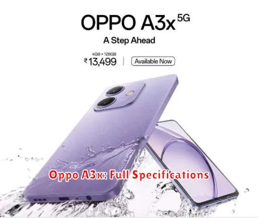 Oppo A3x: Full Specifications