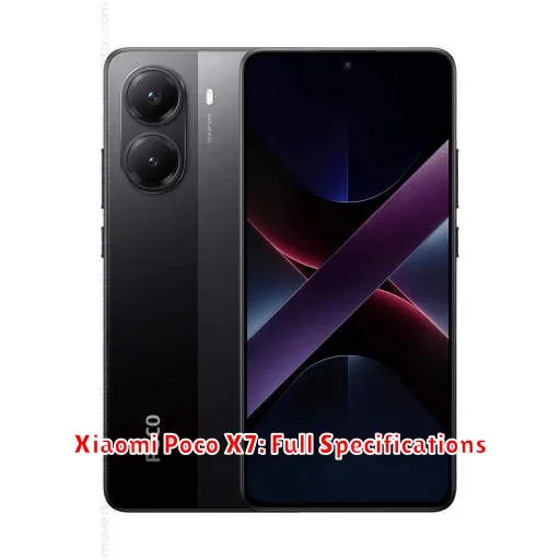 Xiaomi Poco X7: Full Specifications