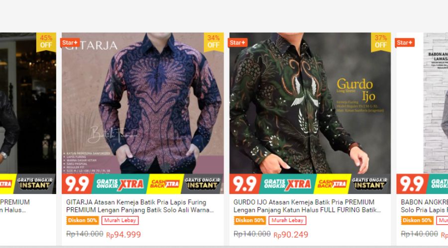 toko batik di shopee murah dan lengkap